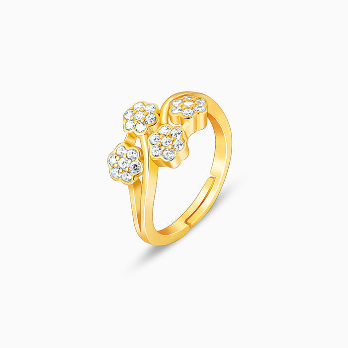 Gold Plated Floral Fantasy Ring