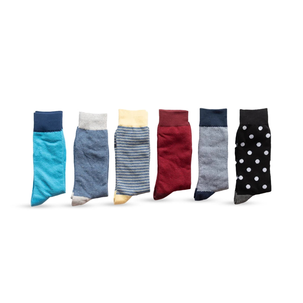 Crew length Cotton Socks for Men (Combo of 6)