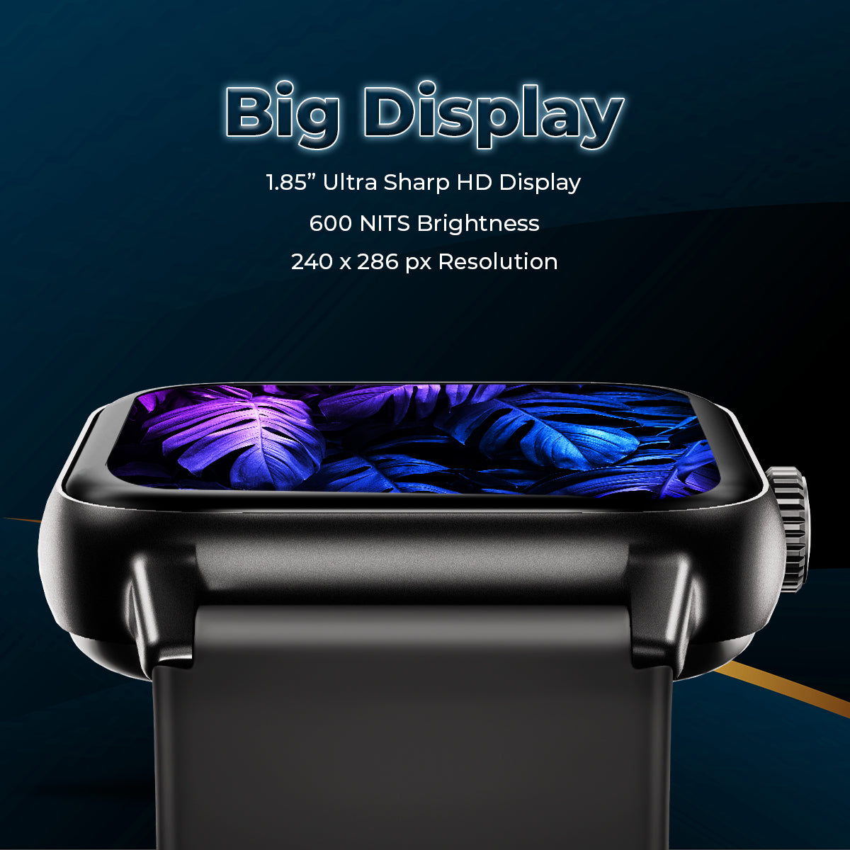 GizFit Blaze X Bluetooth Calling Smartwatch - 1.85 inch HD Display