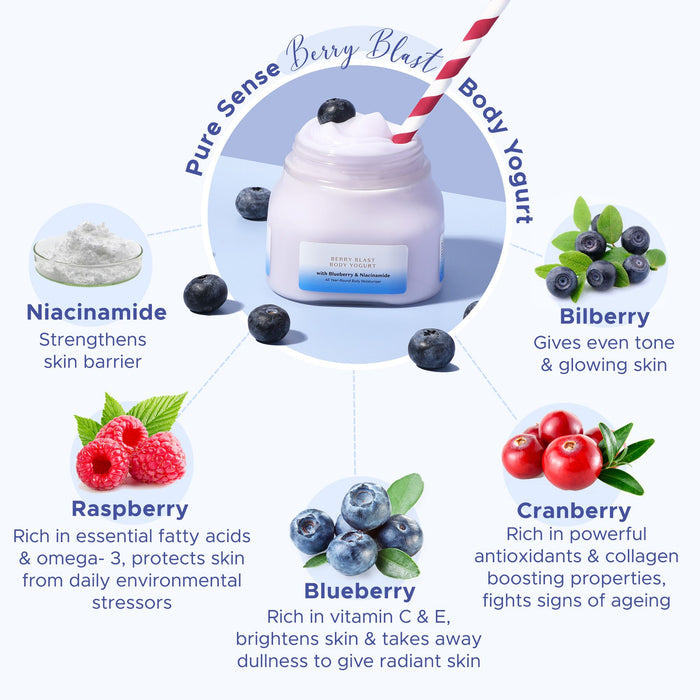 Berry Blast Body Yogurt with Blueberry and Niacinamide