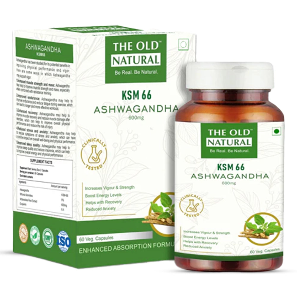 Ksm-66 Ashwagandha 500 Mg Ayurvedic Capsules - 60 Capsules