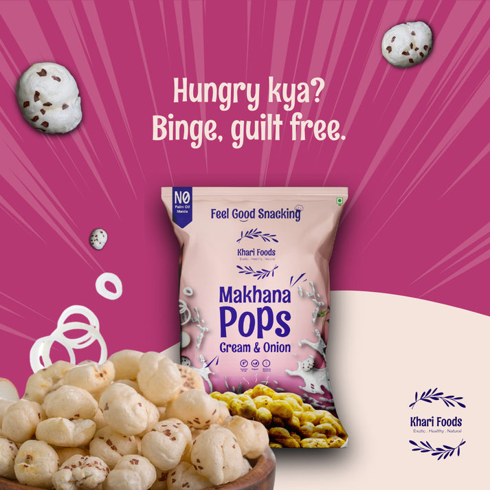 Makhana Pops Cream and Onion (25g x 4)