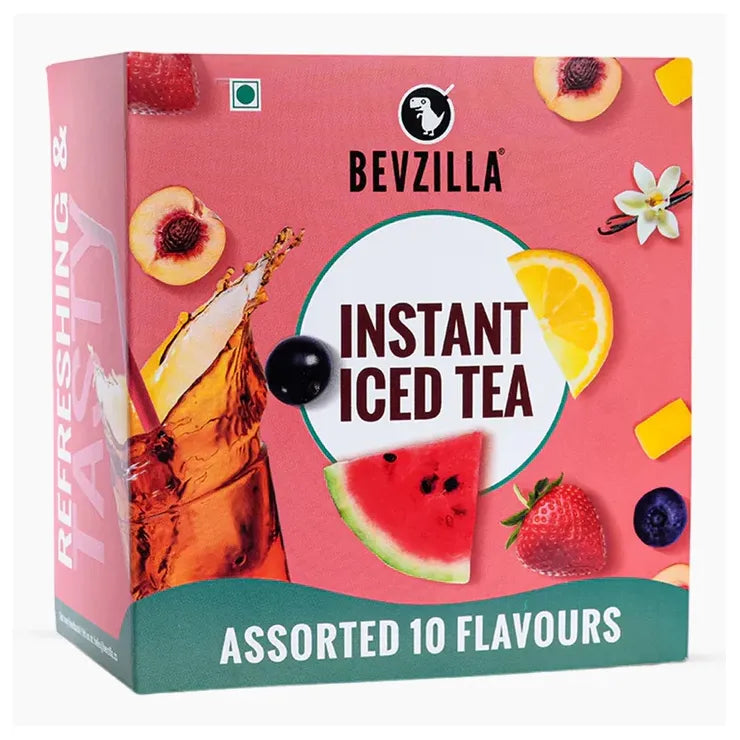 Assorted Flavour Intant Ice Tea Powders - 5 Sachets