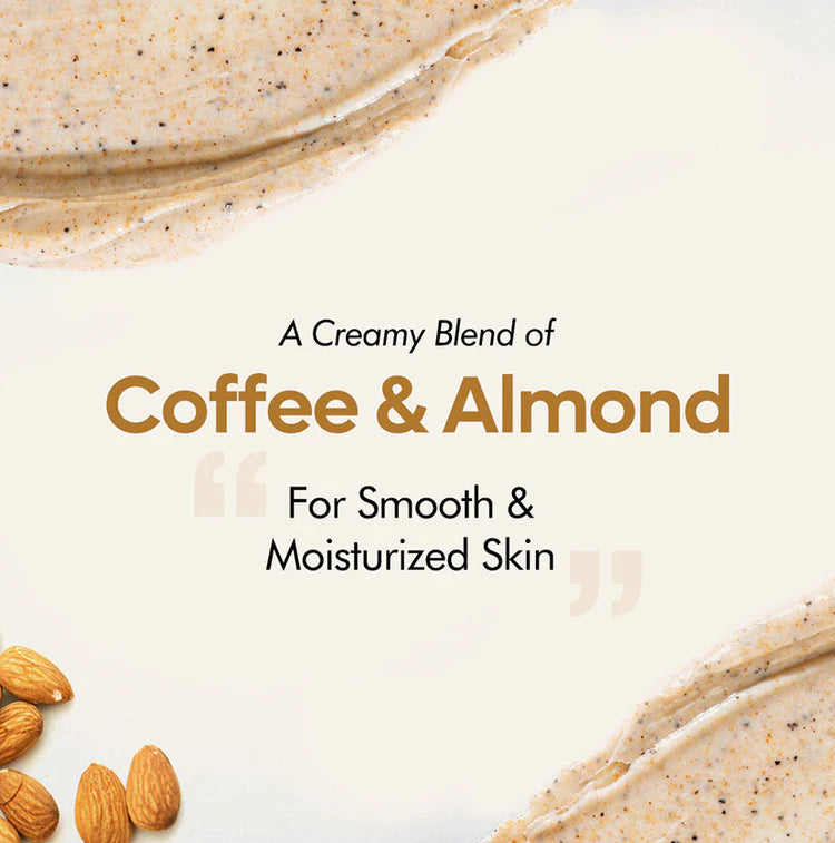 Moisturizing & Creamy Coffee Body Scrub with Almonds- 200gm