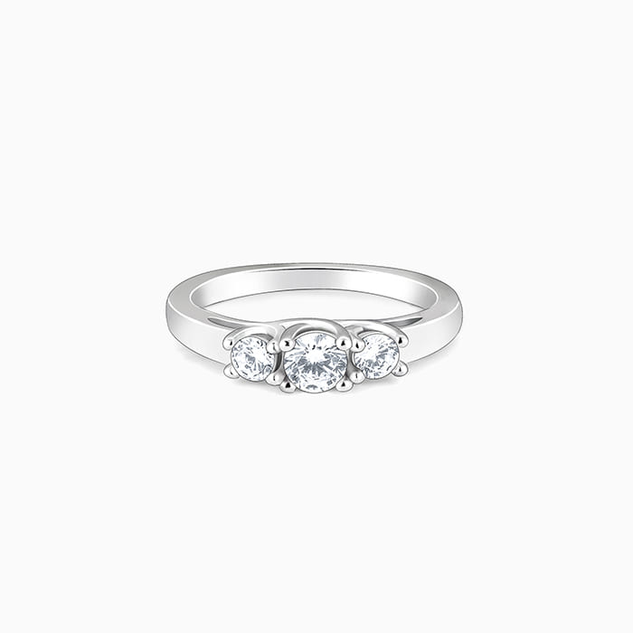 Sterling Silver Trilogy Love Ring