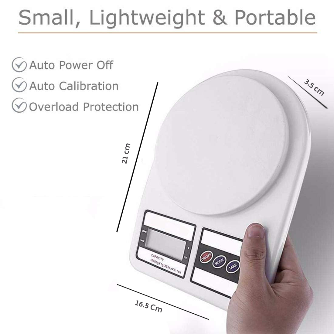 Multipurpose Digital Weighing Scale - Max Weight 10Kg