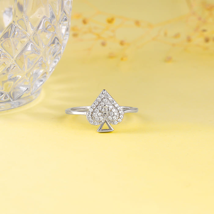 Sterling Silver Spade Ring