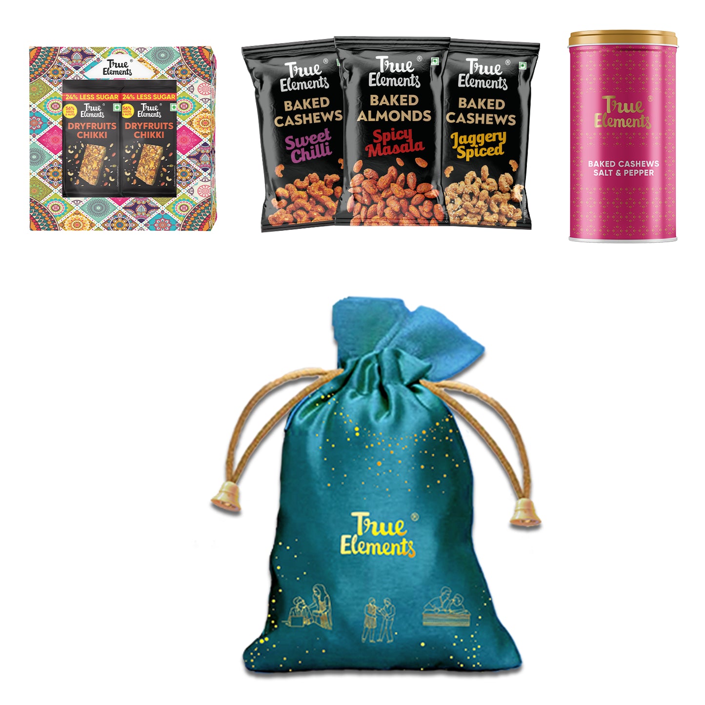 Wholesome Dry Fruits and Nuts Gourmet Potli Hamper