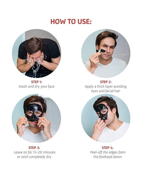 Charcoal Peel Off Face Mask for Men (100g x 2)