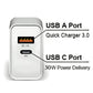 USB Wall Fast Charging Power Adaptor With Micro Usb Cable (White)