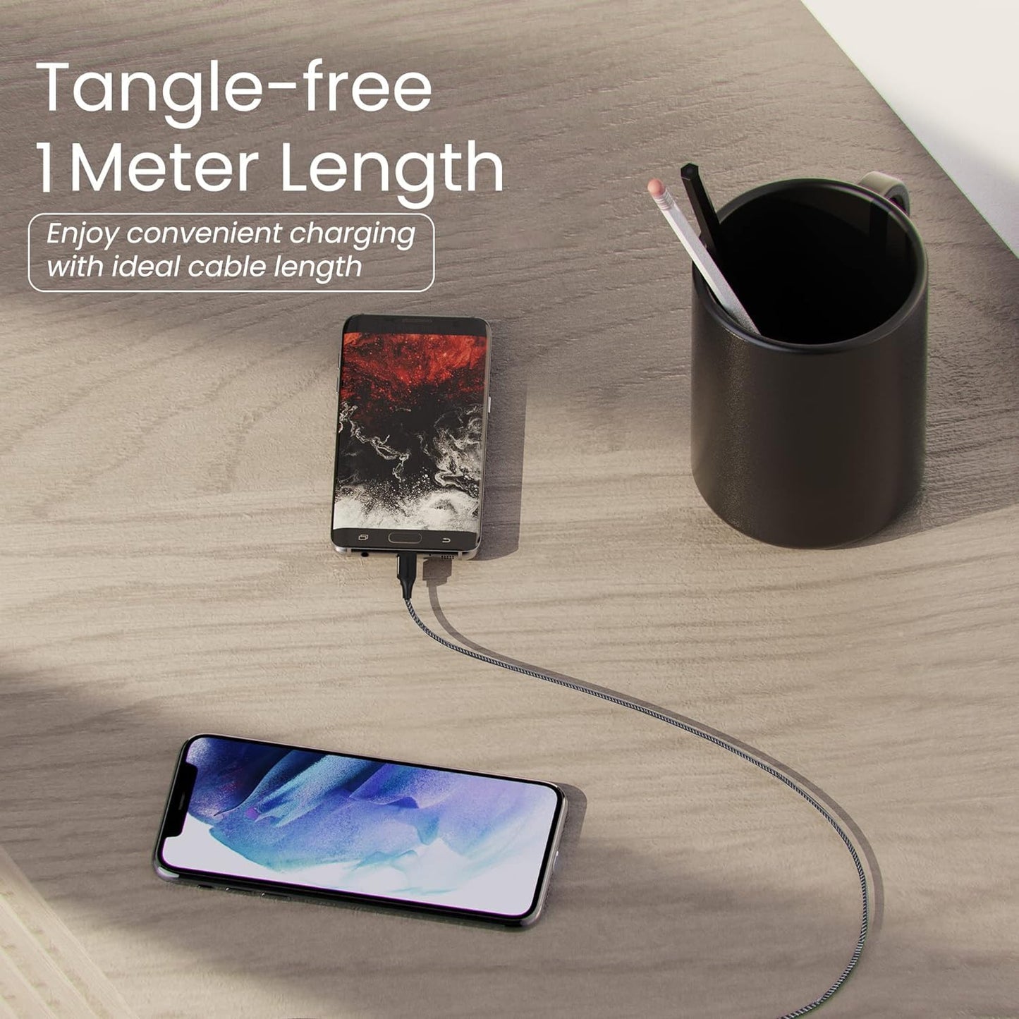 Micro USB Fast Charging Cable (Black)