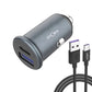 Compact Metal Dual Port Ultra Fast Car Charger