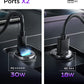 Compact Metal Dual Port Ultra Fast Car Charger