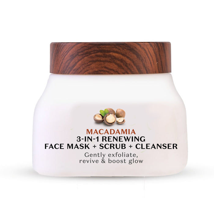 Macadamia 3 in 1 Face Mask, Scrub and Cleanser - 140ml