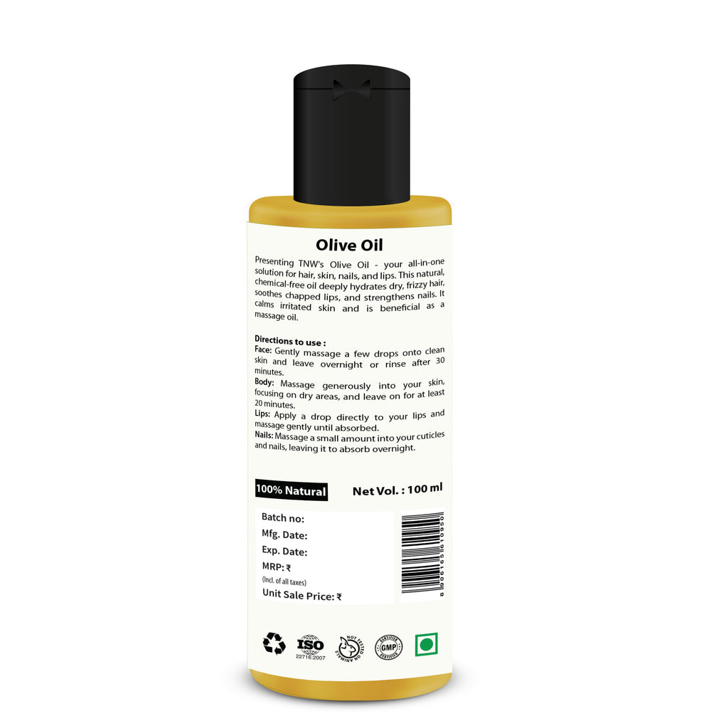 Pure Olive Oil For Hair and Skin - 100ml