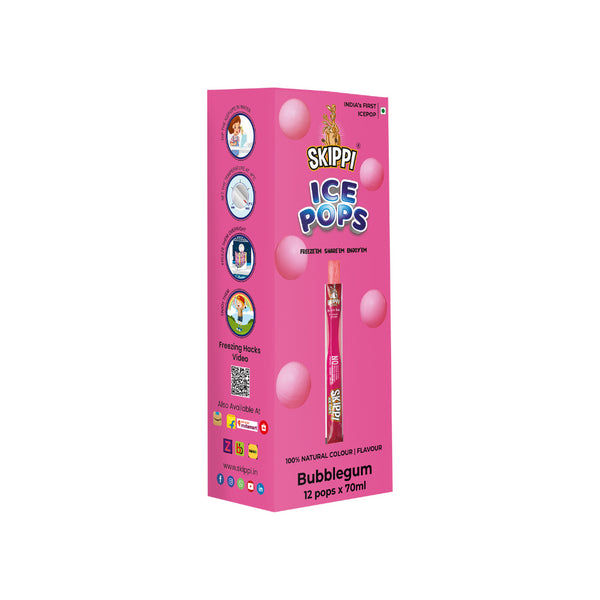 Natural Ice Pops - Bubble Gum Flavour - (70ml x 12)