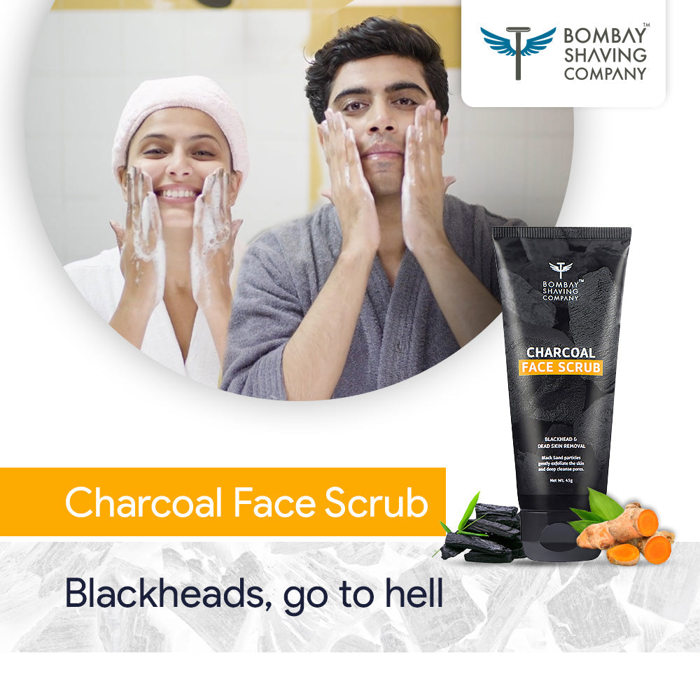 Charcoal Face Wash and Scrub Combo (100g x 2)