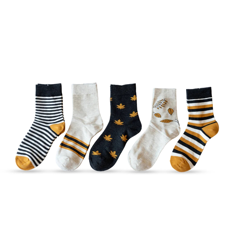 Ankle length Cotton Socks for Men ( Combo of 5 )