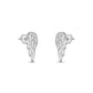 Silver Zircon Wing Earrings