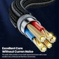 AUX Cable 1.5m Braided Male to Male 3.5mm Gold Plated Connectors