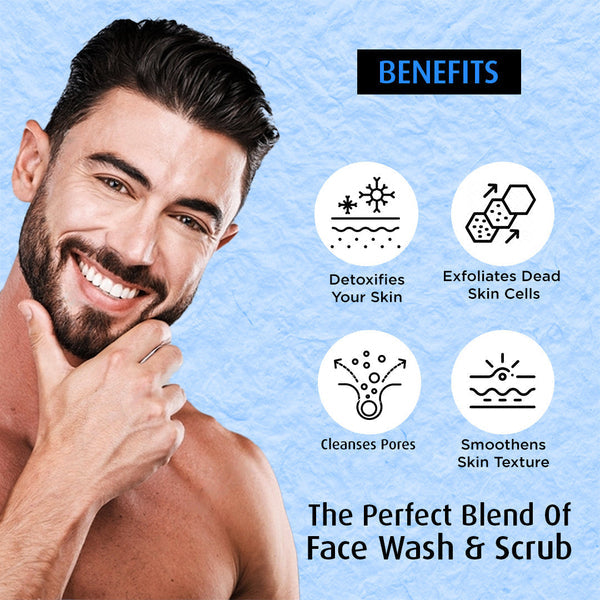 Facial Foam Face Wash and Charcoal Face Scrub Combo (100g x 2)