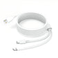 2 in 1 Charging Cable with Type C and Lightning (iPhone) Compatibility