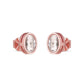 Rose Gold Elliptic Stud Earrings