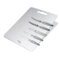 5 Piece Metal Knife Set with Chopping Board