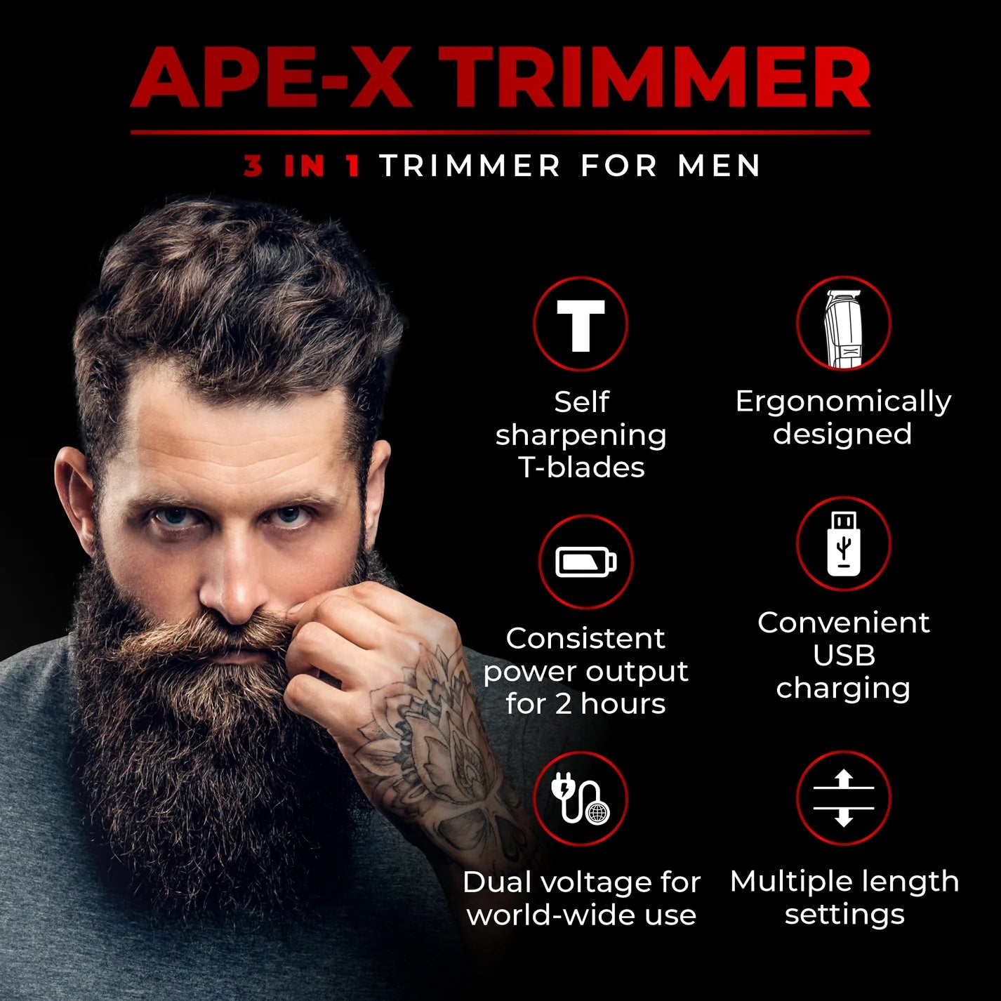 Multipurpose 3 in 1 APE-X Trimmer