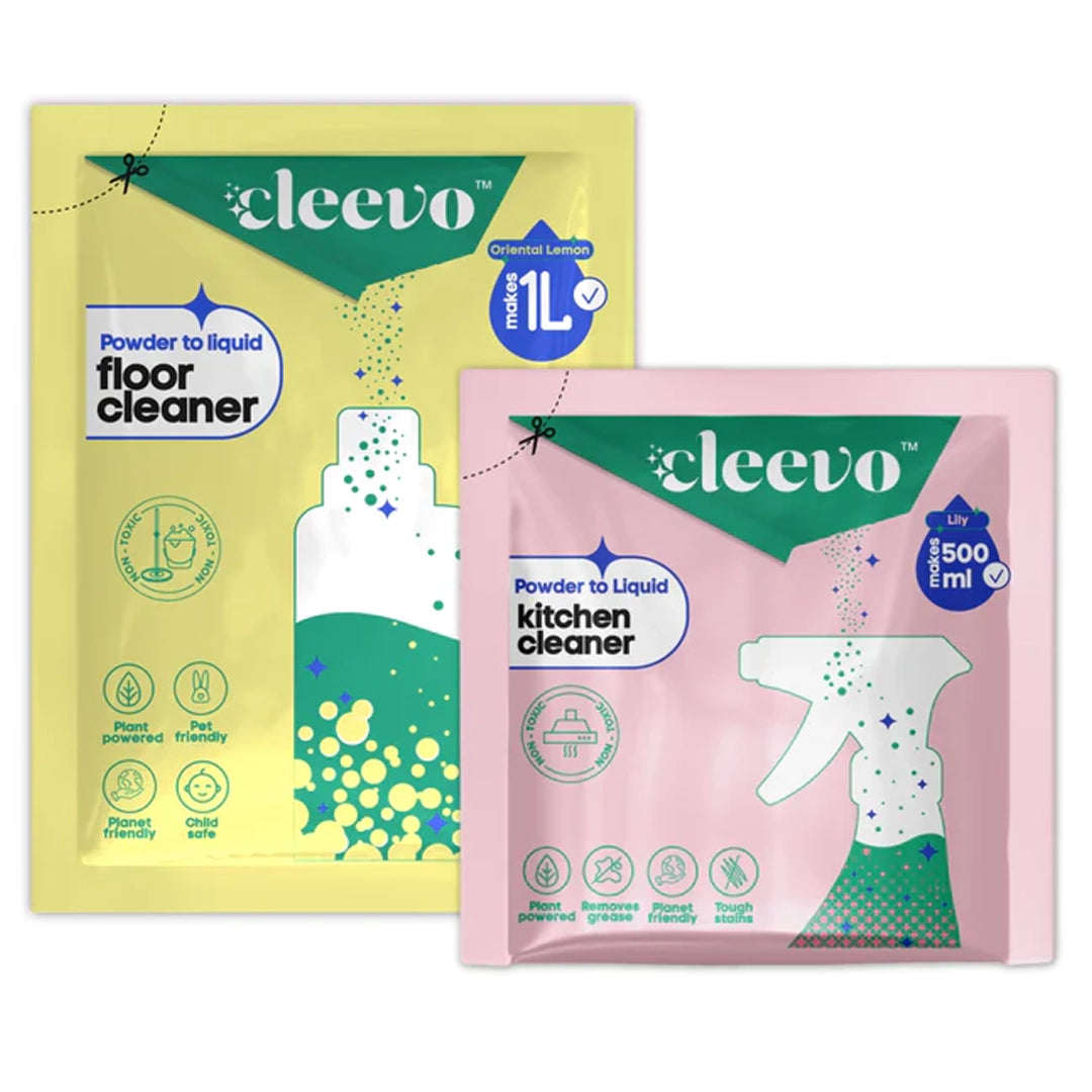 Floor and Kitchen Cleaner Powder to Liquid Combo