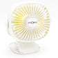 Rechargeable Clip Desk Fan with LED Lights