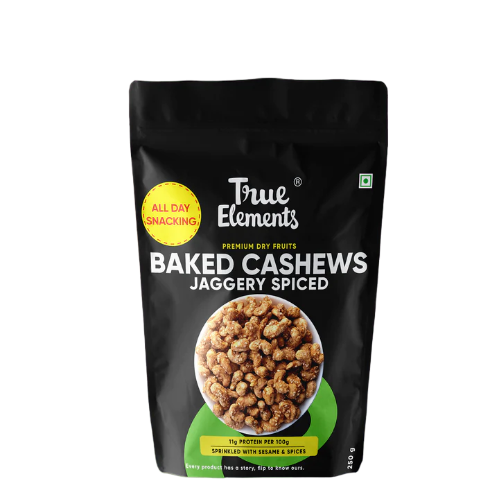 Baked Jaggery Spiced Cashews - 250g