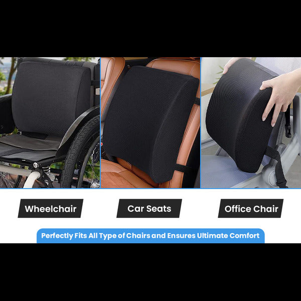 Orthopedic Memory Foam Half-Lumbar Support Backrest Cushion