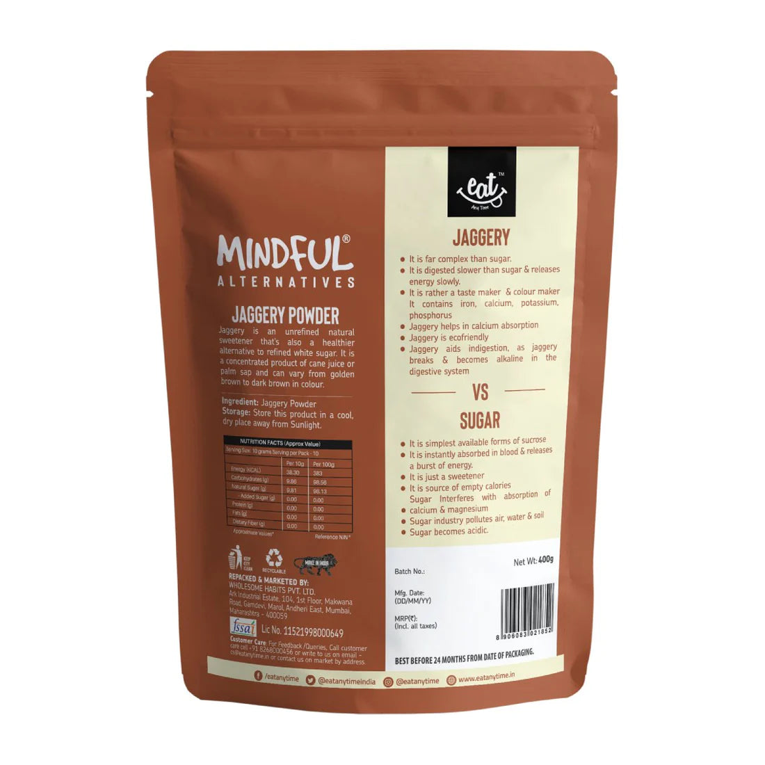 Natural Jaggery Powder - 400g