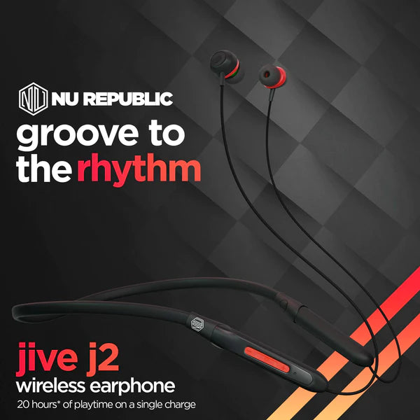 Jive J2 - Bluetooth Neckband Upto 20hrs Playtime