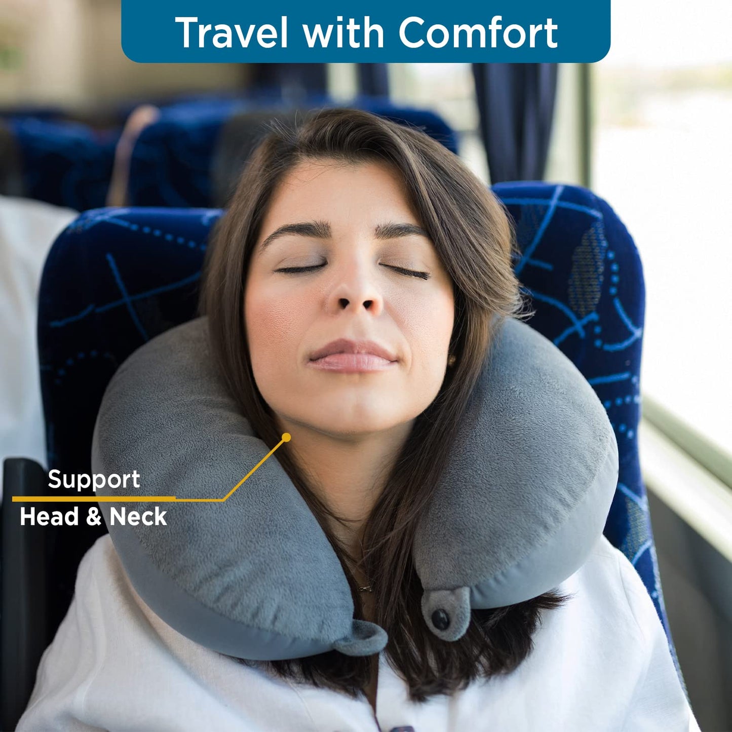 Microfiber Velvet Neck Travel Pillow