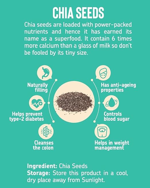 Natural Chia Seeds -  200g