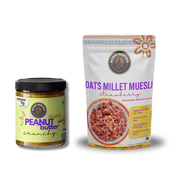Strawberry Muesli and Crunchy Peanut Butter Combo