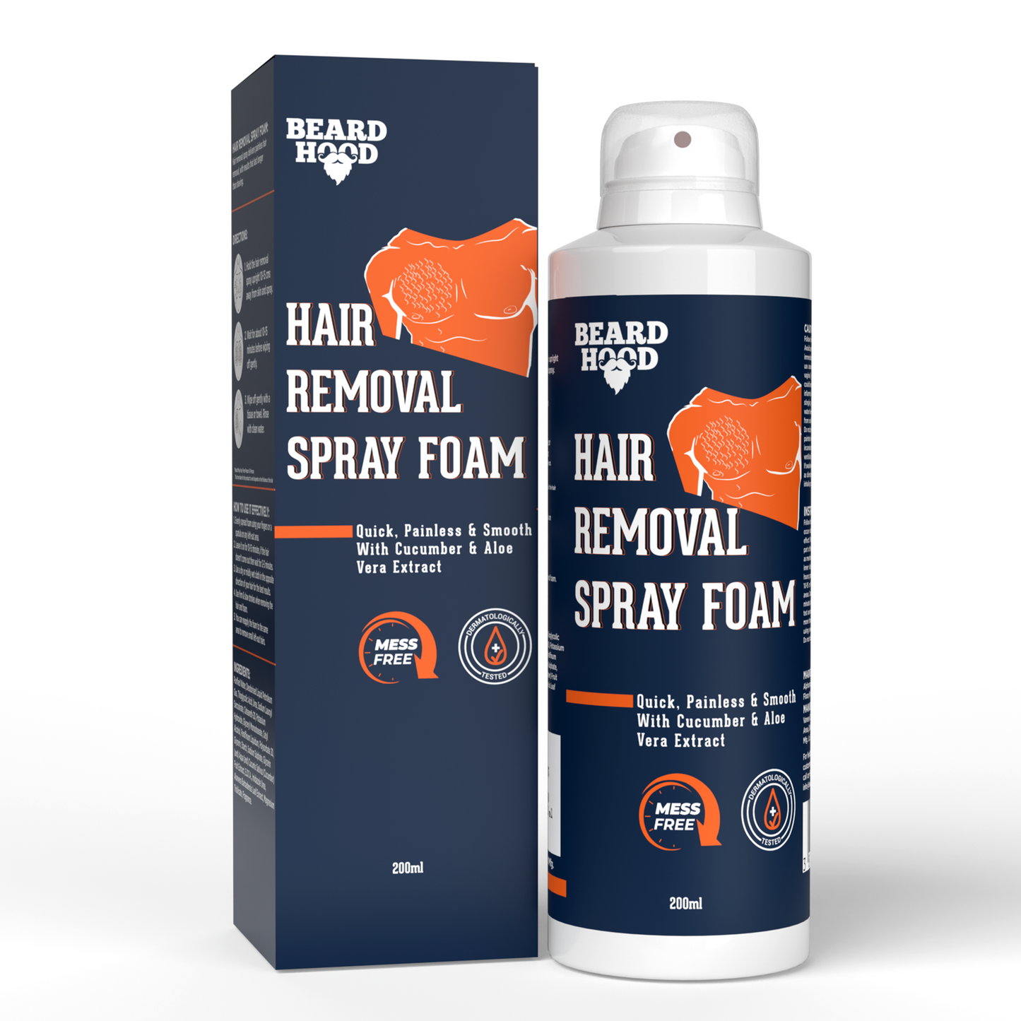 Hair Removal Cream Foam Spray for Men - 200ml