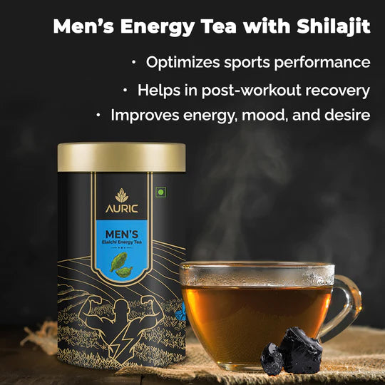 Men's Energy Tea Mix - Elaichi Flavoured - with Shilajit and 13 More Herbs