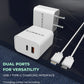 Fast Charging Adapter - Dual Port USB and Type C Power Delivery