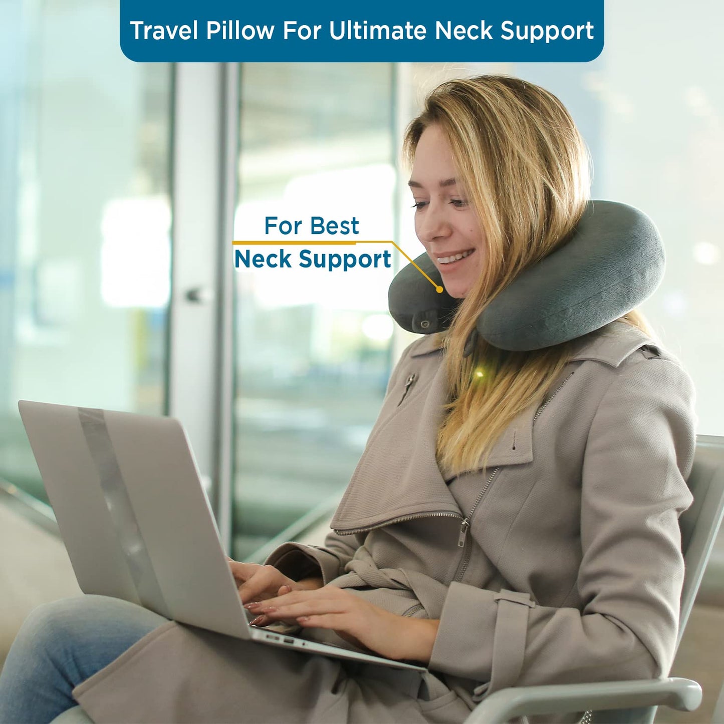 Microfiber Velvet Neck Travel Pillow